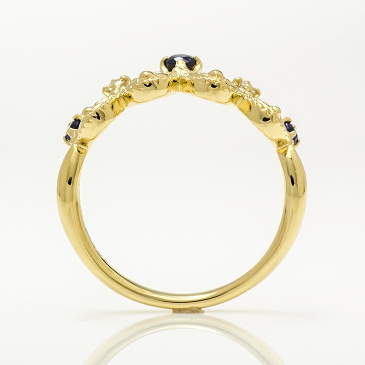 umu -アム- FINE JEWELRY STUIDIOK18 サファイア ダイヤモンド リング 「regina」rg0298_s.jpg