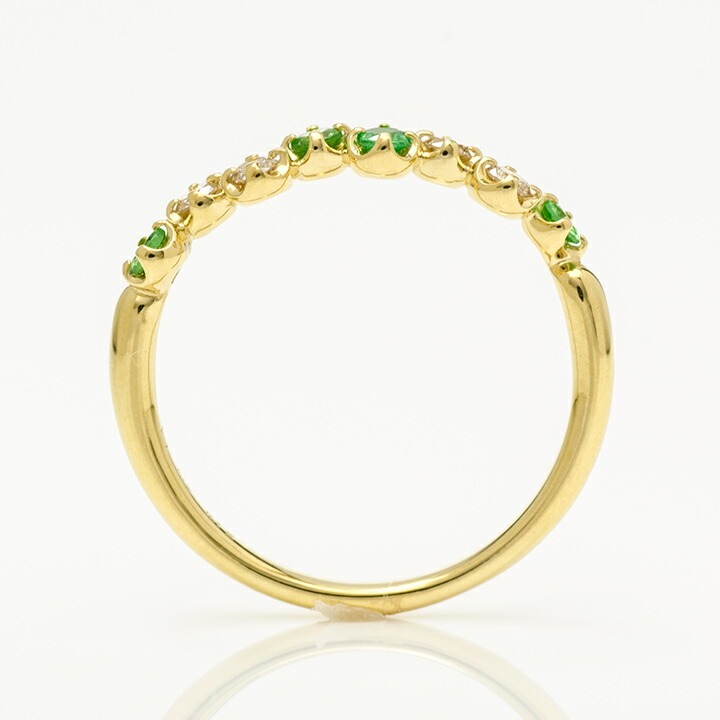 umu -アム- FINE JEWELRY STUIDIOK18 グリーンガーネット ダイヤモンド リング 「stellato」rg0305_s.jpg
