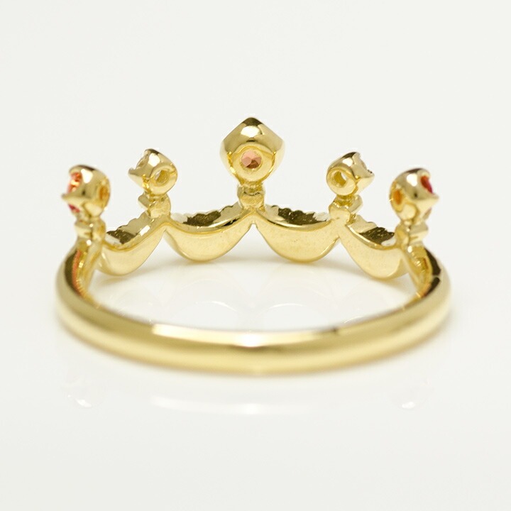umu -アム- FINE JEWELRY STUIDIOK18 オレンジサファイア ダイヤモンド リング 「regina」rg0309_u.jpg