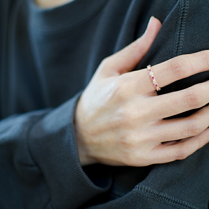 umu -アム- FINE JEWELRY STUIDIOルベライト バラモチーフ リング 「rosa」rg0320_i3.jpg