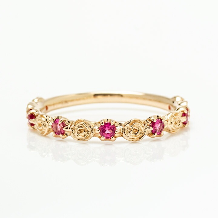 umu -アム- FINE JEWELRY STUIDIOK18 ルベライト バラモチーフ リング 「rosa」rg0320_m.jpg