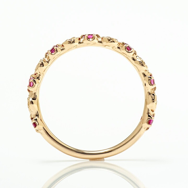 umu -アム- FINE JEWELRY STUIDIOK18 ルベライト バラモチーフ リング 「rosa」rg0320_s.jpg
