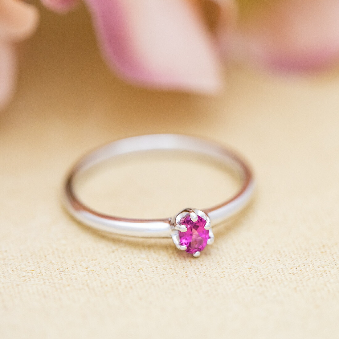 umu -アム- FINE JEWELRY STUIDIOピンクトルマリン ミルククラウン リングrg0323_1.jpg