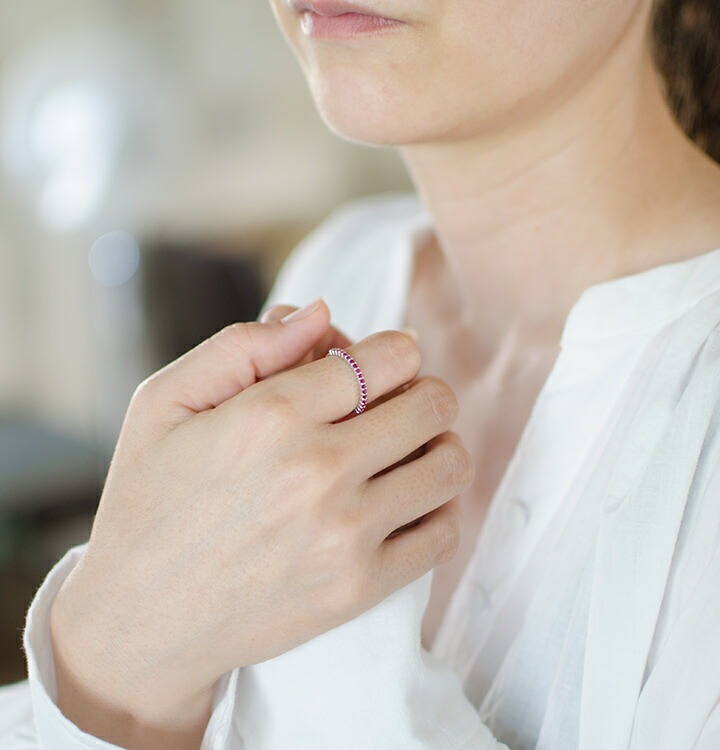 umu -アム- FINE JEWELRY STUIDIOK18 ルビー エタニティリング 「fila」rg0332_i2.jpg