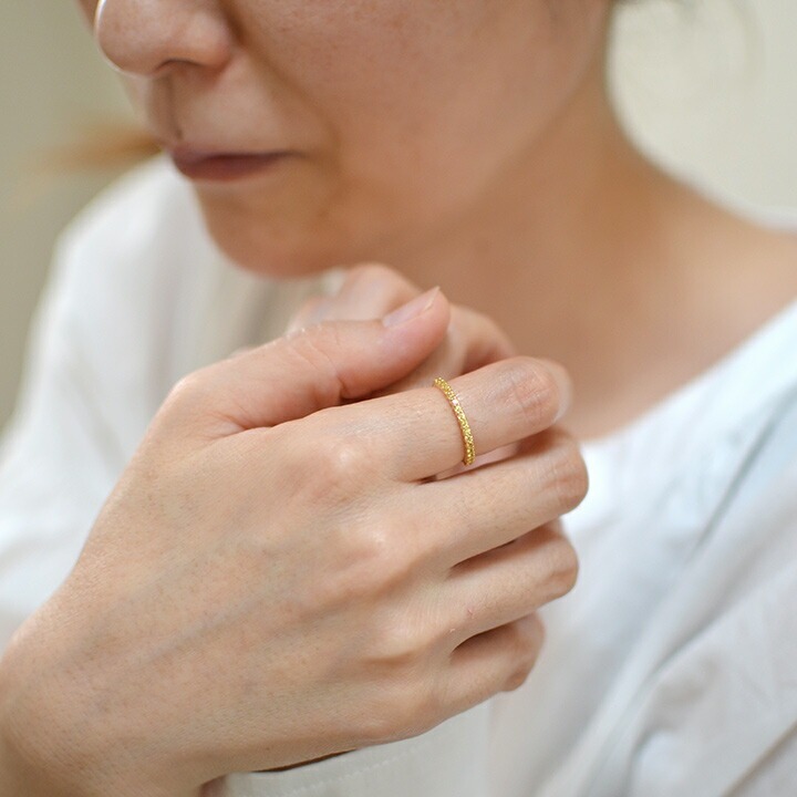 umu -アム- FINE JEWELRY STUIDIOK18 イエローサファイア エタニティリング 「fila」rg0333_i2.jpg