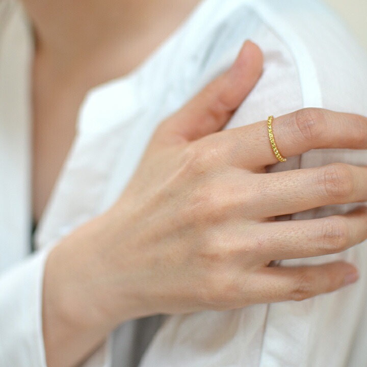 umu -アム- FINE JEWELRY STUIDIOK18 イエローサファイア エタニティリング 「fila」rg0333_i3.jpg