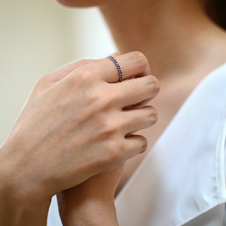 umu -アム- FINE JEWELRY STUIDIOK18 ブルーサファイア エタニティリング 「fila」rg0334_i2.jpg