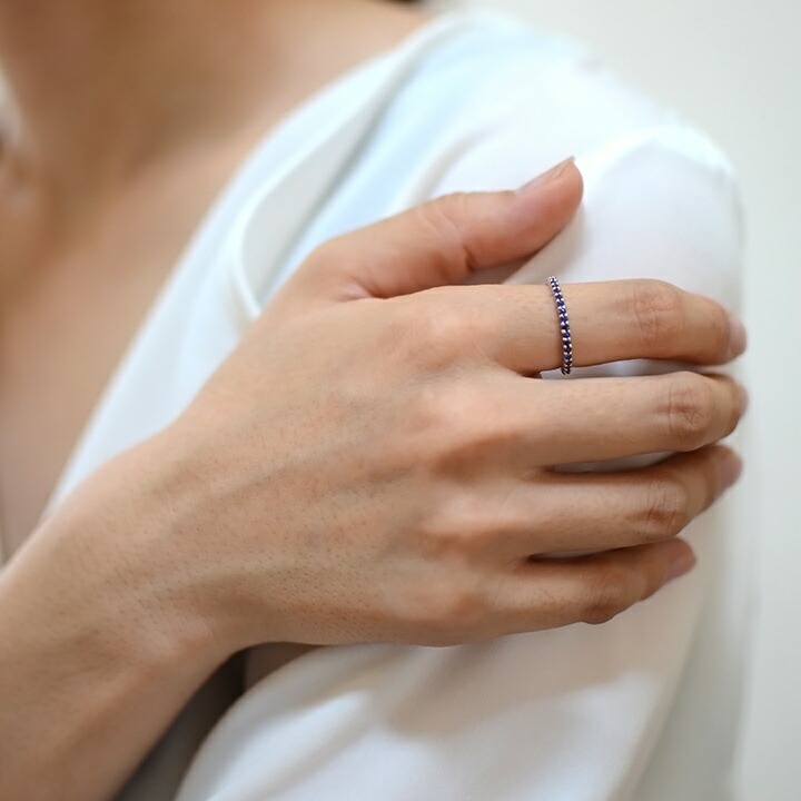 umu -アム- FINE JEWELRY STUIDIOK18 ブルーサファイア エタニティリング 「fila」rg0334_i3.jpg
