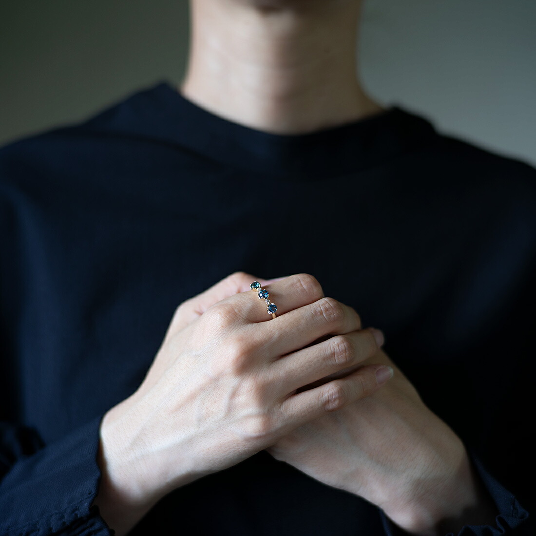 umu -アム- FINE JEWELRY STUIDIOロンドンブルートパーズ ダイヤモンド リング 「attore」rg0336_i2.jpg