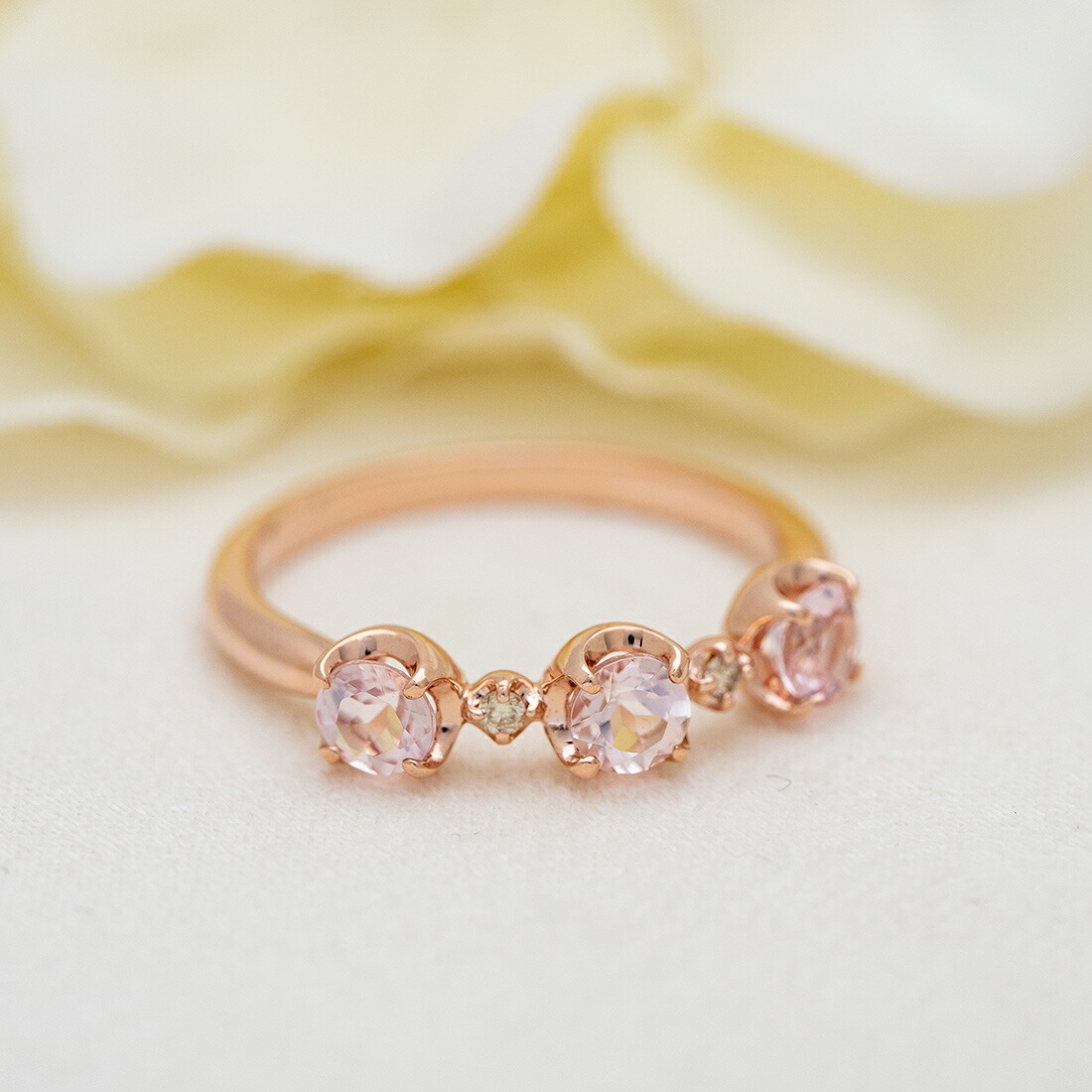 umu -アム- FINE JEWELRY STUIDIOモルガナイト ダイヤモンド リング 「attore」rg0337_1.jpg