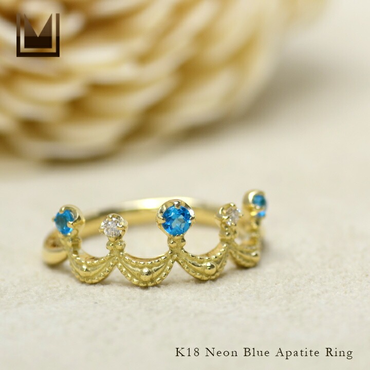 umu -アム- FINE JEWELRY STUIDIOK18 パライバトルマリン ダイヤモンド リング 「regina」rg0372_1.jpg