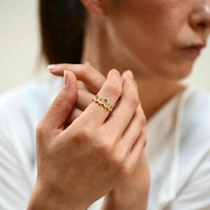 umu -アム- FINE JEWELRY STUIDIOK18 パライバトルマリン ダイヤモンド リング 「regina」rg0372_i2.jpg