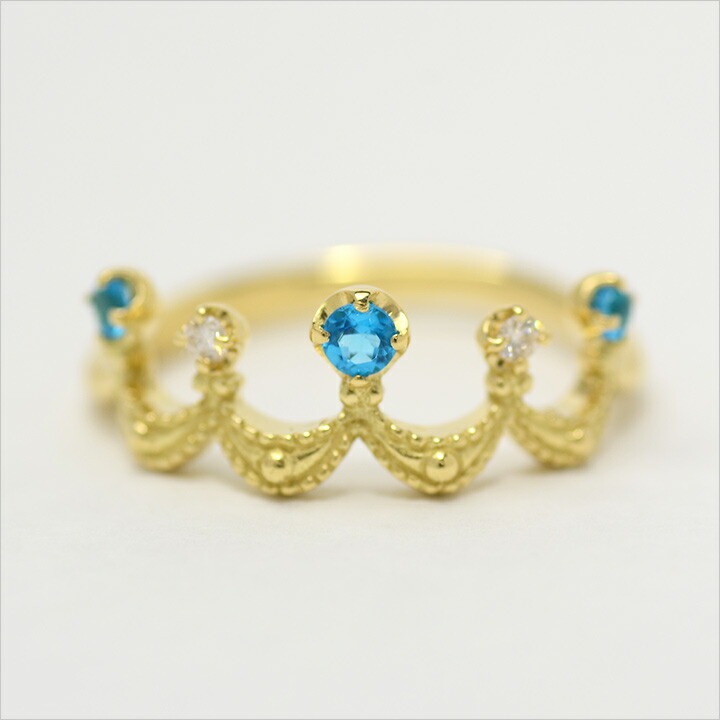 umu -アム- FINE JEWELRY STUIDIOK18 パライバトルマリン ダイヤモンド リング 「regina」rg0372_m.jpg