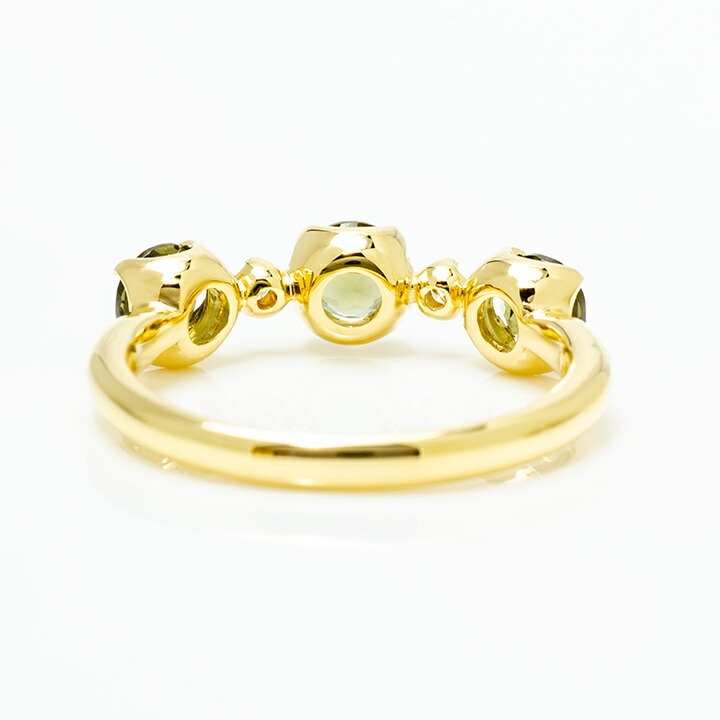 umu -アム- FINE JEWELRY STUIDIOK18 モルダバイト ダイヤモンド リング 「attore」rg0378_u.jpg