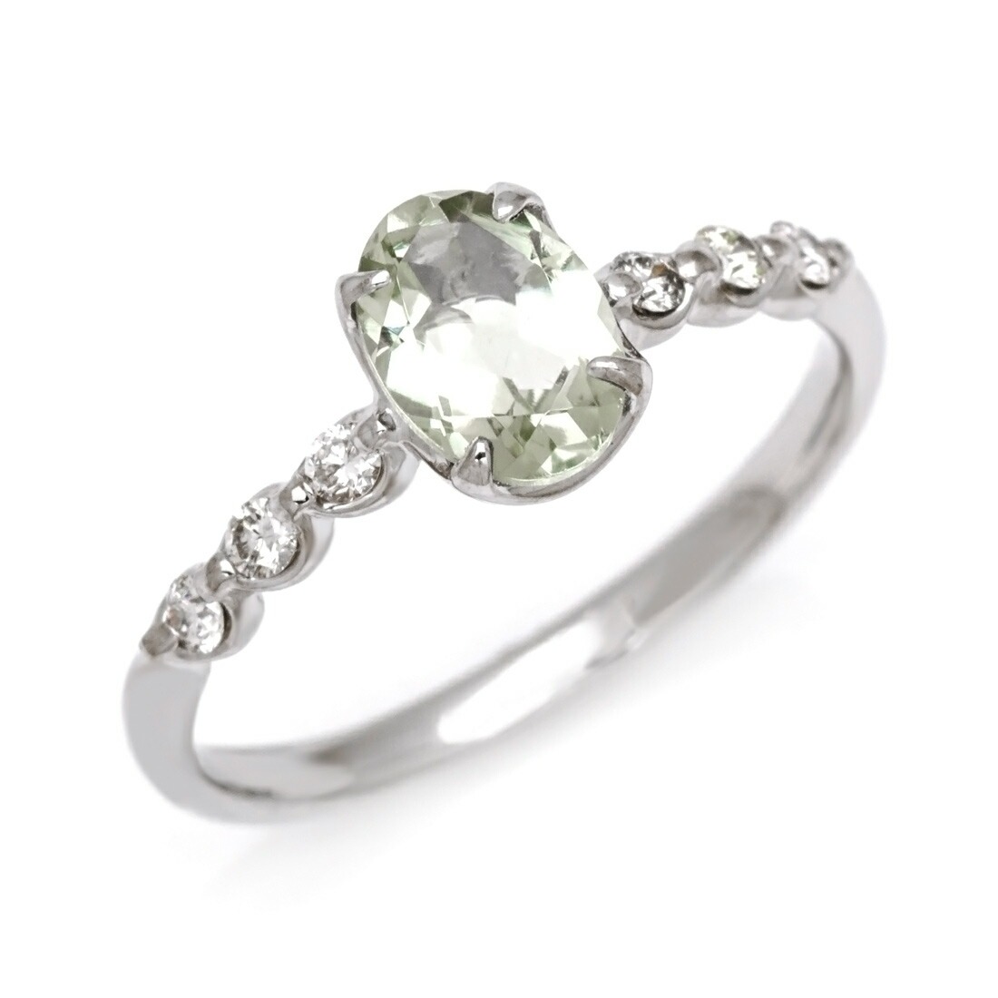 umu -アム- FINE JEWELRY STUIDIOK18 グリーンアメシスト ダイヤモンド リング 「bellezza」rg0383.jpg