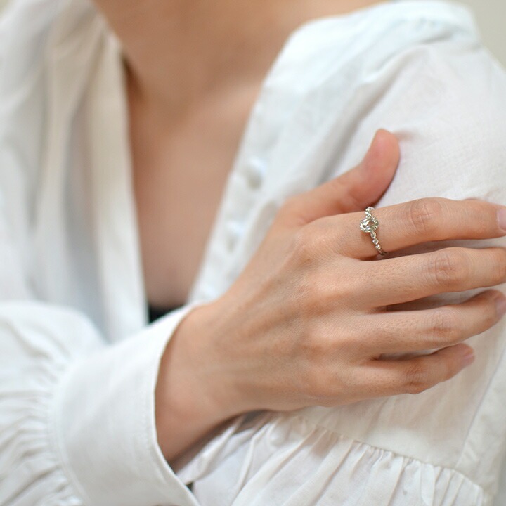 umu -アム- FINE JEWELRY STUIDIOK18 グリーンアメシスト ダイヤモンド リング 「bellezza」rg0383_i3.jpg