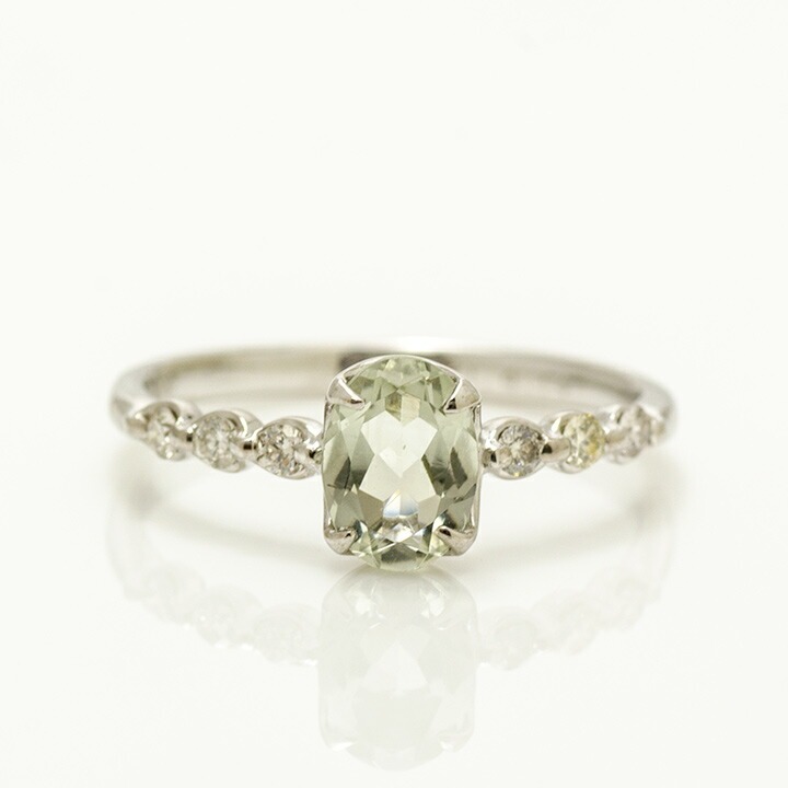 umu -アム- FINE JEWELRY STUIDIOK18 グリーンアメシスト ダイヤモンド リング 「bellezza」rg0383_m.jpg