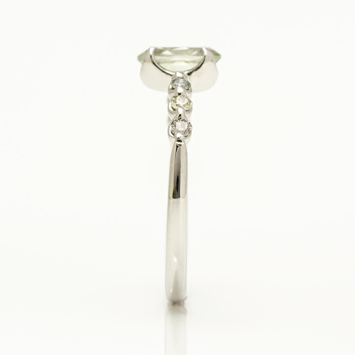 umu -アム- FINE JEWELRY STUIDIOK18 グリーンアメシスト ダイヤモンド リング 「bellezza」rg0383_y.jpg
