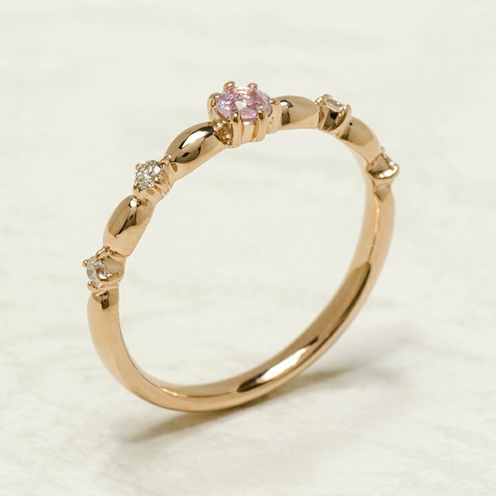 umu -アム- FINE JEWELRY STUIDIOピンクトパーズ ダイヤモンド リング 「tempista」rg0390_kanban2.jpg