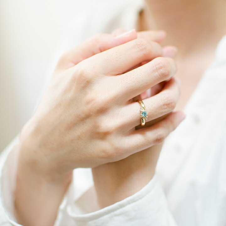 umu -アム- FINE JEWELRY STUIDIOブルージルコン ダイヤモンド リングrg0398_i2.jpg