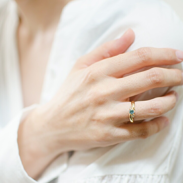 umu -アム- FINE JEWELRY STUIDIOブルージルコン ダイヤモンド リングrg0398_i3.jpg