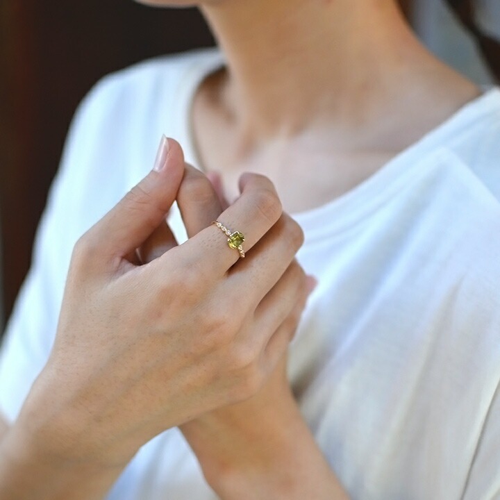 umu -アム- FINE JEWELRY STUIDIOK18 クリソベリル ダイヤモンド リング 「bellezza」rg0402_i2.jpg