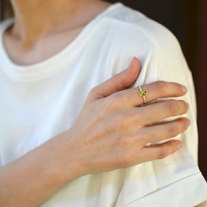 umu -アム- FINE JEWELRY STUIDIOK18 クリソベリル ダイヤモンド リング 「bellezza」rg0402_i3.jpg