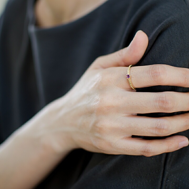 umu -アム- FINE JEWELRY STUIDIOK18 アメシスト リング 「parca」rg0405_i3.jpg