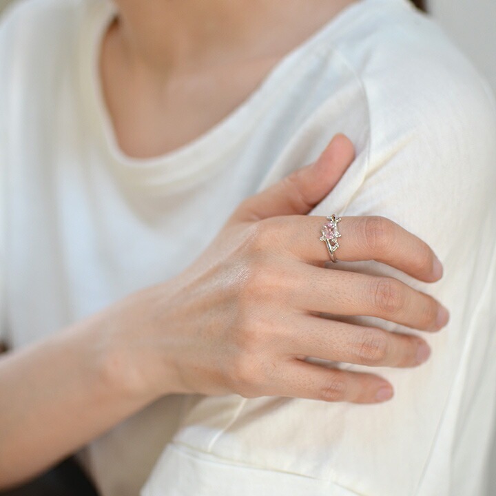 umu -アム- FINE JEWELRY STUIDIOK18 モルガナイト ダイヤモンド リング 「spumare」rg0409_i3.jpg