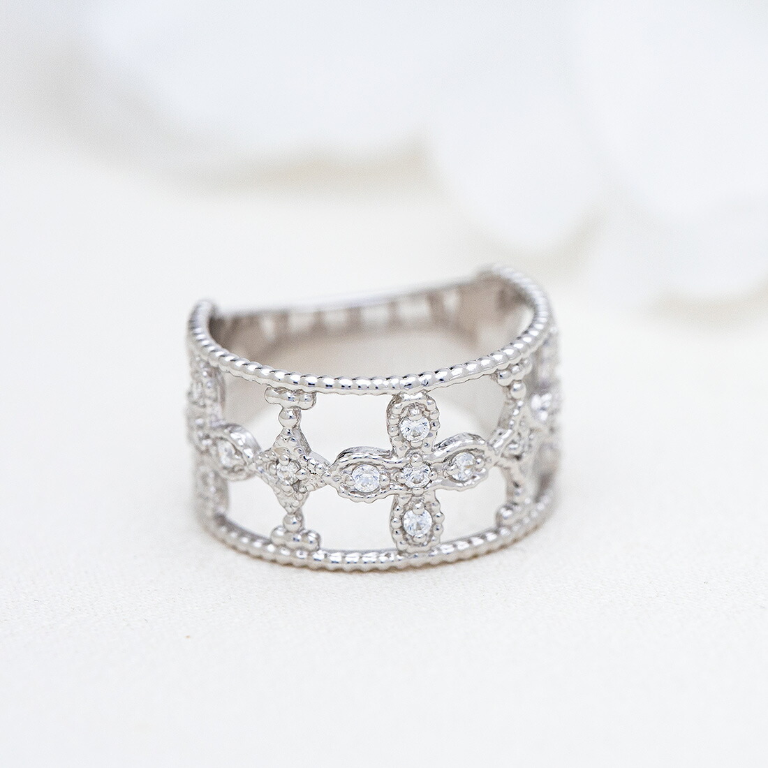 umu -アム- FINE JEWELRY STUIDIOダイヤモンド フラワーモチーフ リング 「rilievo」rg0414_1.jpg