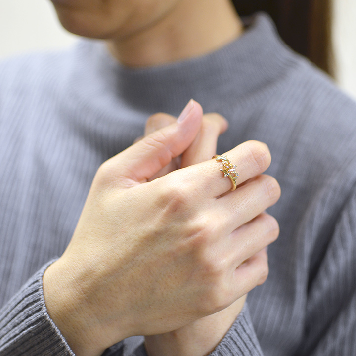 umu -アム- FINE JEWELRY STUIDIOK18 インペリアルトパーズ ダイヤモンド リング 「spumare」rg0425_i2.jpg