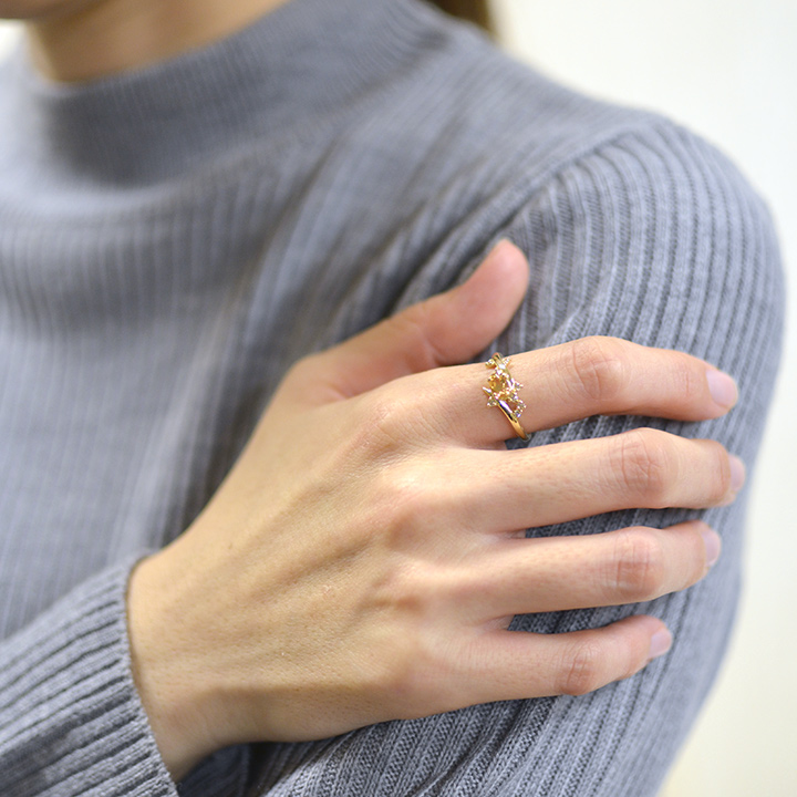 umu -アム- FINE JEWELRY STUIDIOK18 インペリアルトパーズ ダイヤモンド リング 「spumare」rg0425_i3.jpg