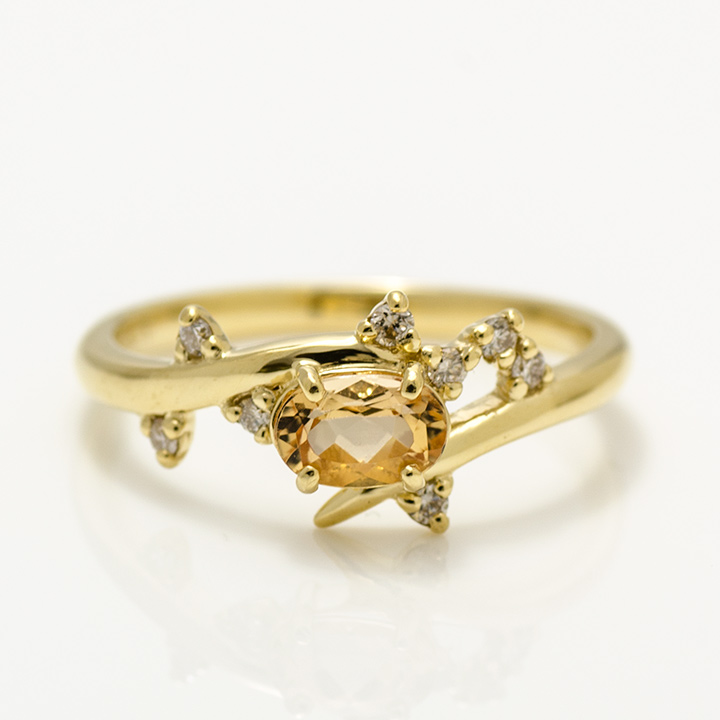 umu -アム- FINE JEWELRY STUIDIOK18 インペリアルトパーズ ダイヤモンド リング 「spumare」rg0425_m.jpg