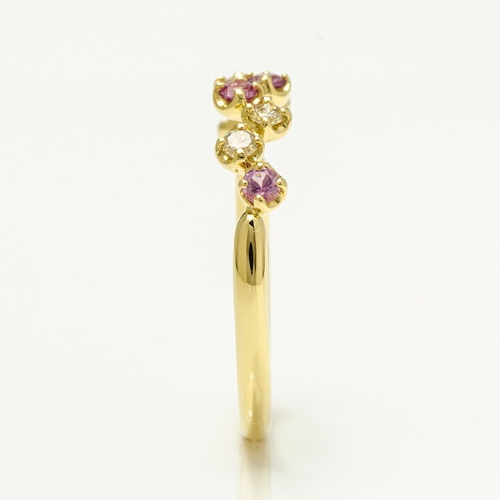 umu -アム- FINE JEWELRY STUIDIOK18 パープルサファイア ダイヤモンド リング 「stellato」rg0432_y.jpg