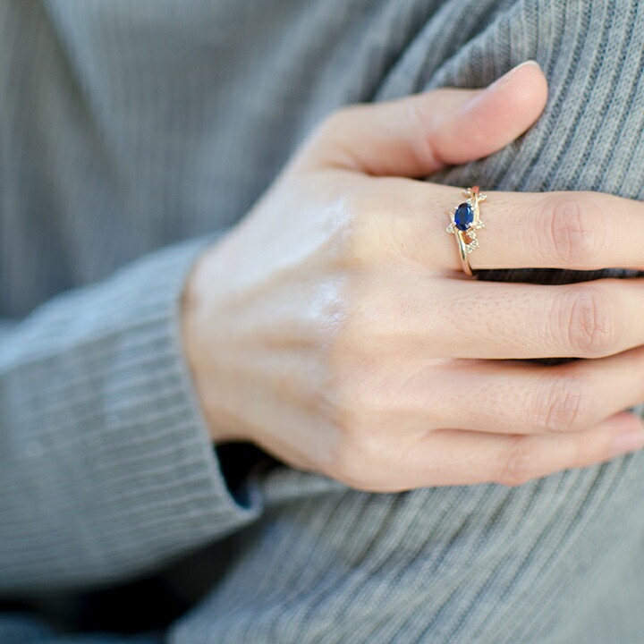 umu -アム- FINE JEWELRY STUIDIOK18 カイヤナイト ダイヤモンド リング 「spumare」rg0438_i3.jpg