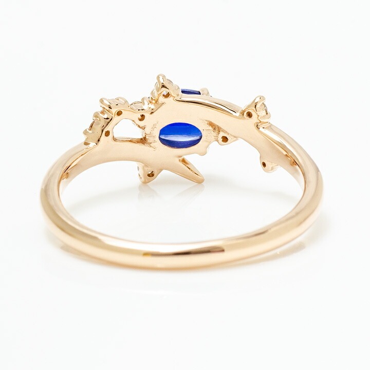 umu -アム- FINE JEWELRY STUIDIOK18 カイヤナイト ダイヤモンド リング 「spumare」rg0438_u.jpg