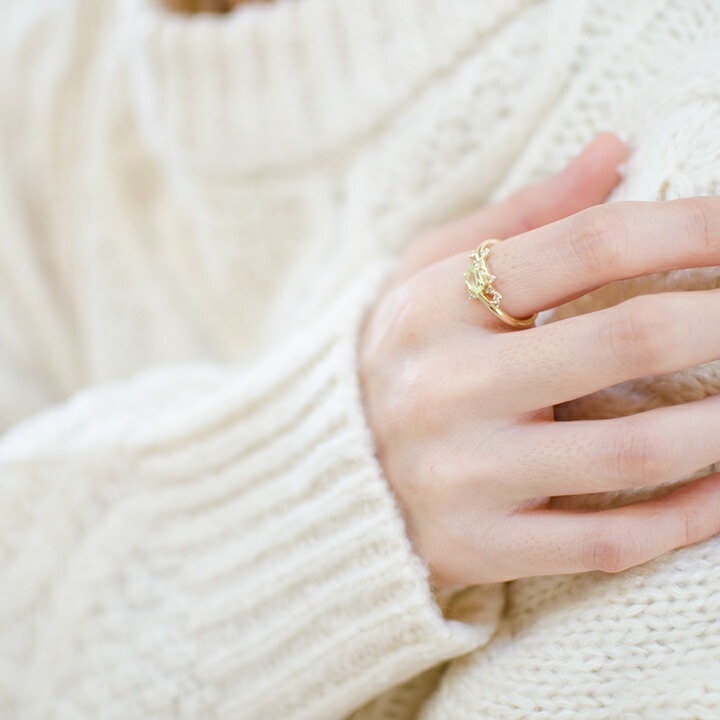 umu -アム- FINE JEWELRY STUIDIOK18 クリソベリル ダイヤモンド リング 「spumare」rg0440_i3.jpg
