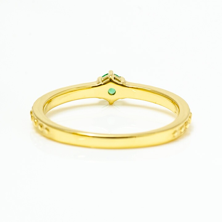 K18 エメラルド リング 「parca」[商品番号:RG0446] | umu -アム- FINE