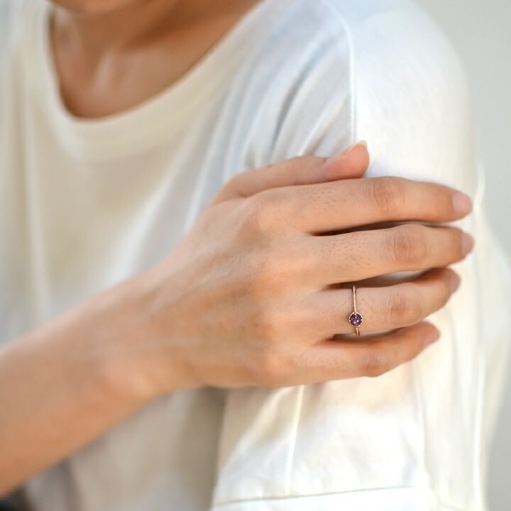 umu -アム- FINE JEWELRY STUIDIOK18 カボション スタールビー リング 「amaretto」rg0450_i3.jpg