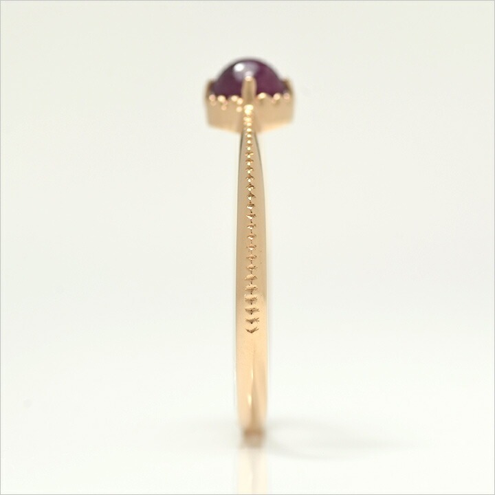 umu -アム- FINE JEWELRY STUIDIOK18 カボション スタールビー リング 「amaretto」rg0450_y.jpg