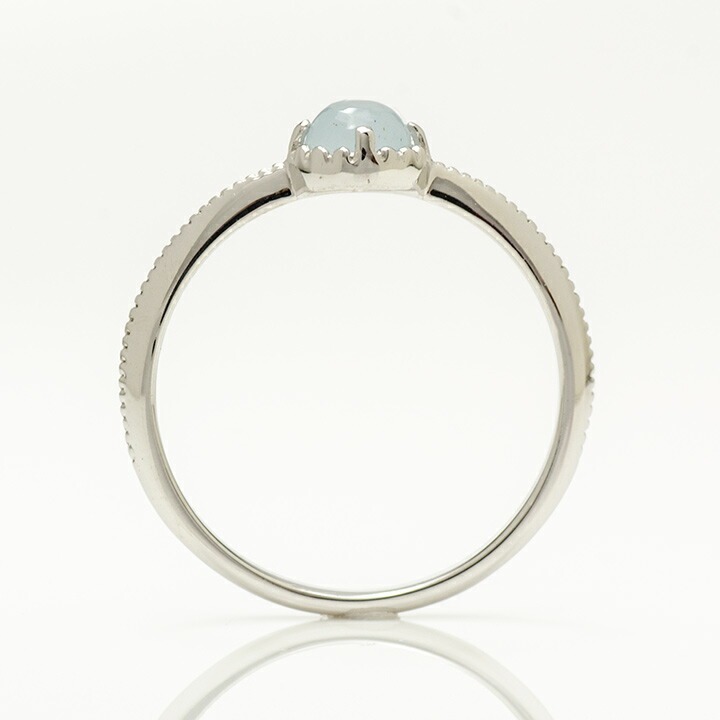 umu -アム- FINE JEWELRY STUIDIOK18 カボション ミルキーアクアマリン リング 「amaretto」rg0451_s.jpg
