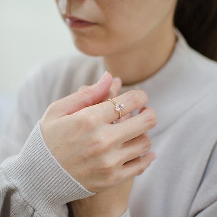 umu -アム- FINE JEWELRY STUIDIOK18 クンツァイト リング 「fresco」rg0460_i2.jpg