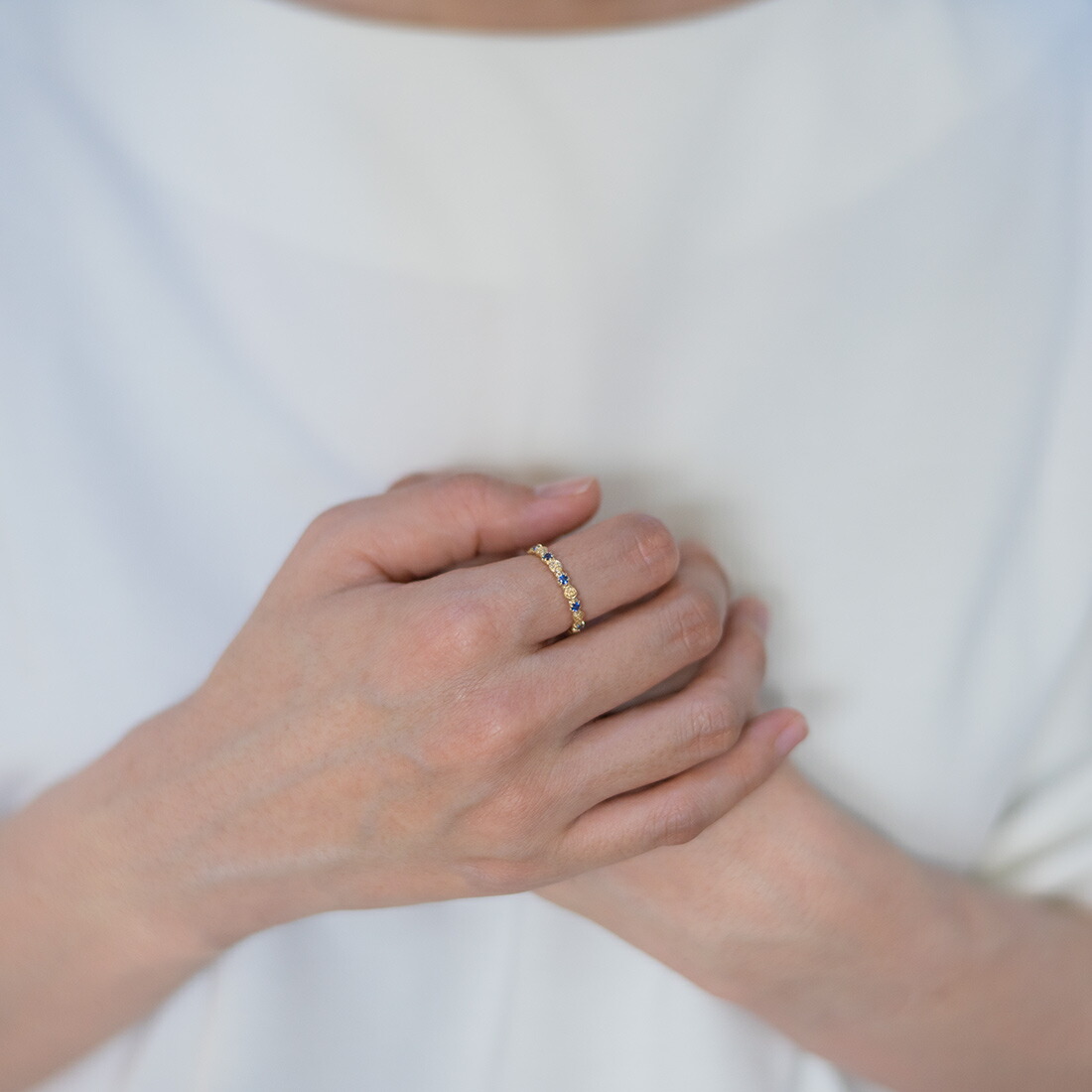 umu -アム- FINE JEWELRY STUIDIOブルーサファイア バラモチーフ リング 「rosa」rg0464_i2.jpg
