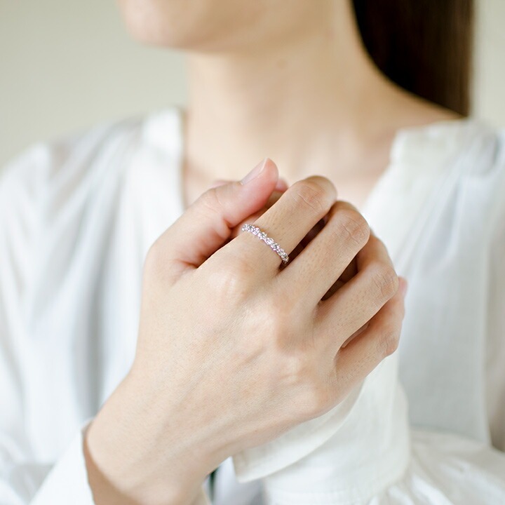 umu -アム- FINE JEWELRY STUIDIOK18 グリーンサファイア バラモチーフ リング 「rosa」rg0465_i2.jpg