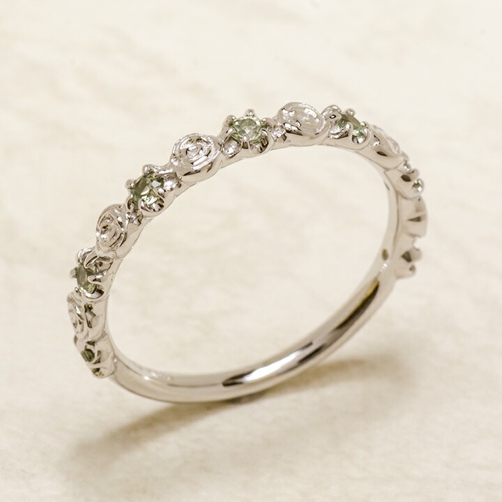umu -アム- FINE JEWELRY STUIDIOK18 グリーンサファイア バラモチーフ リング 「rosa」rg0465_kanban2.jpg
