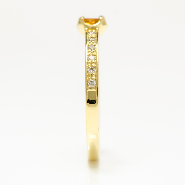 umu -アム- FINE JEWELRY STUIDIOK18 スペサタイトガーネット ダイヤモンド リング 「polarita」rg0478_y.jpg