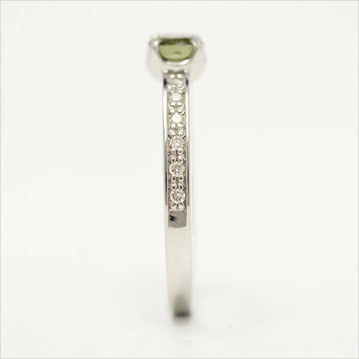 umu -アム- FINE JEWELRY STUIDIOK18 モルダバイト ダイヤモンド リング 「polarita」rg0479_y.jpg