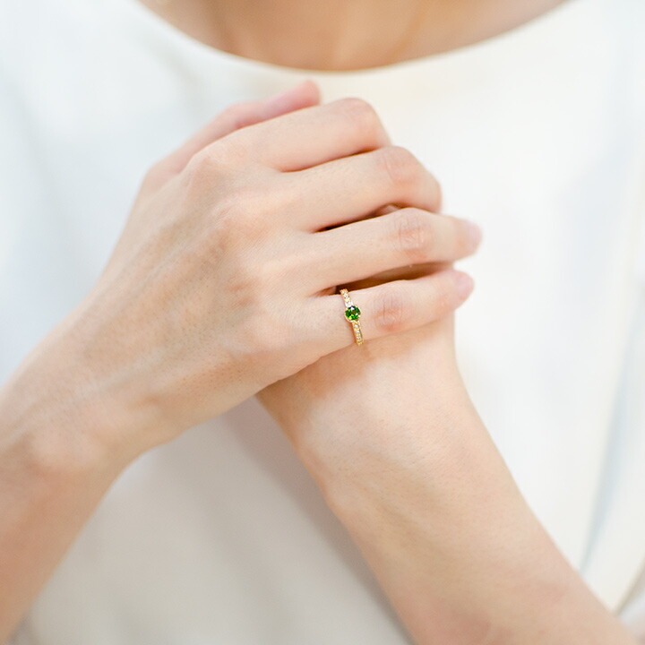 umu -アム- FINE JEWELRY STUIDIOK18 クロムダイオプサイト ダイヤモンド リング 「polarita」rg0481_i2.jpg