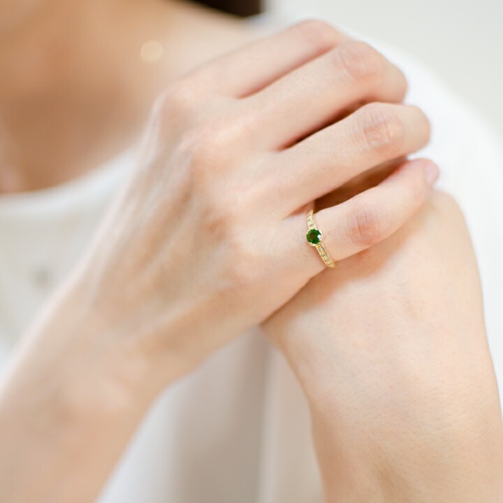 umu -アム- FINE JEWELRY STUIDIOK18 クロムダイオプサイト ダイヤモンド リング 「polarita」rg0481_i3.jpg