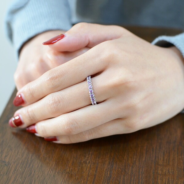 umu -アム- FINE JEWELRY STUIDIOK18 パープルサファイア フルエタニティリングrg0485_i2.jpg
